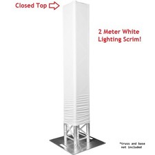 6 Foot White Totem/Lighting Truss Stand Scrim Cover Sleeve Sock 6ft Closed Top
