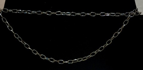Collana goccia blu a strati tono argento triplo filo - Nuova con etichetta - Foto 7 di 7