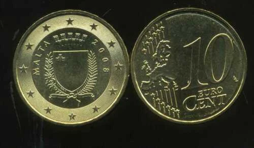 Pièces euro de Malte 10 Cent