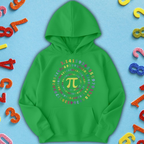Boys and Girls Pi Design Number Day Ideas Jumper Hoody for Kids #ND - Picture 21 of 31