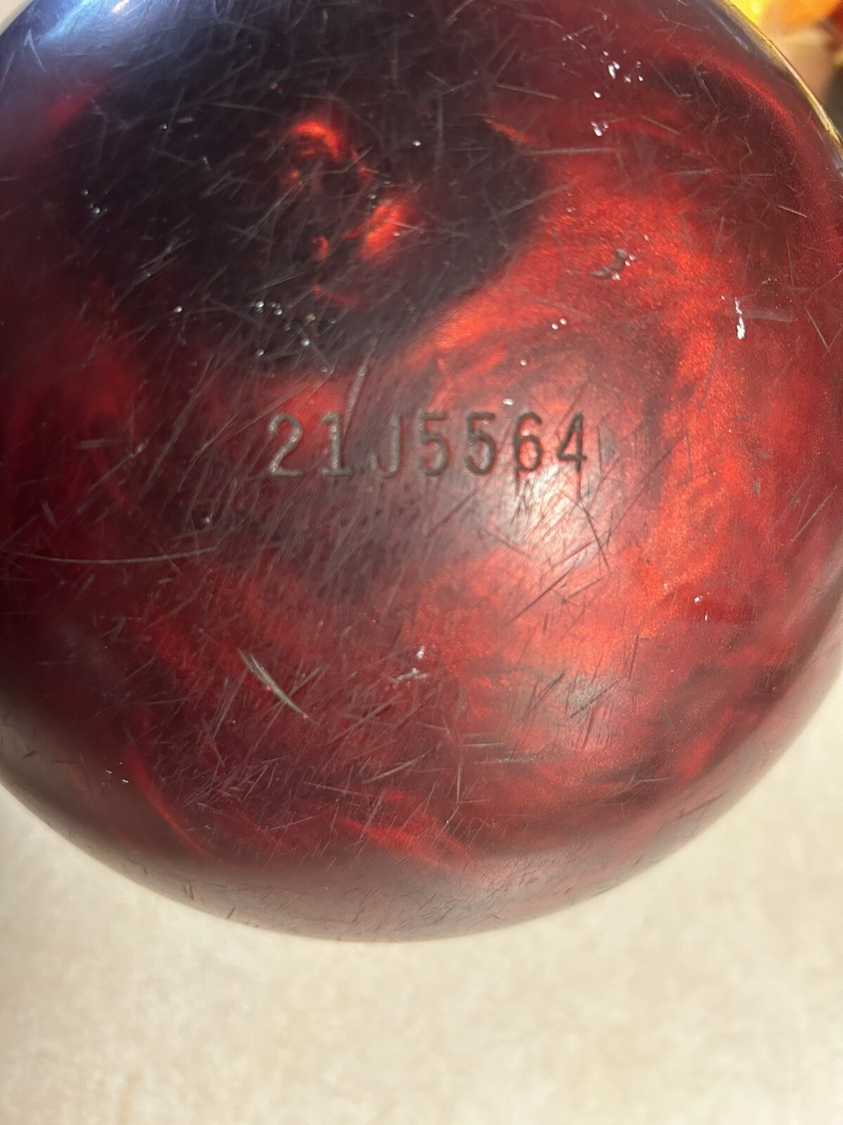 Red Ebonite Turbo Bowling Ball 15 Lbs