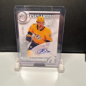2023-24 SP Authentic Future Watch Auto Egor Afanasyev Rookie Auto /999 #122