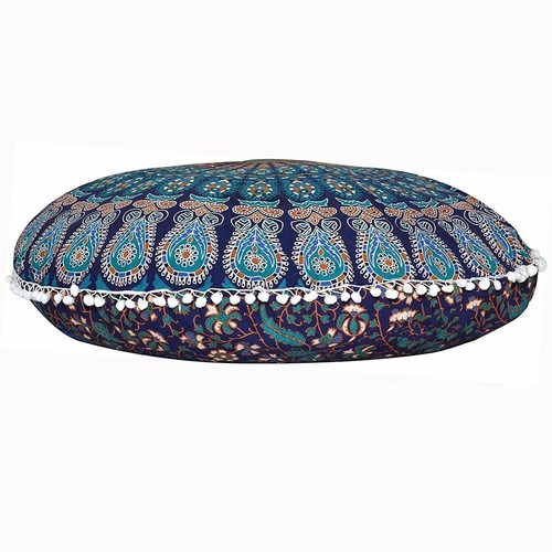 Large Round Mandala Hippie Floor Pillow Cover Bohemian Meditation Cushion Covers - Picture 12 of 16