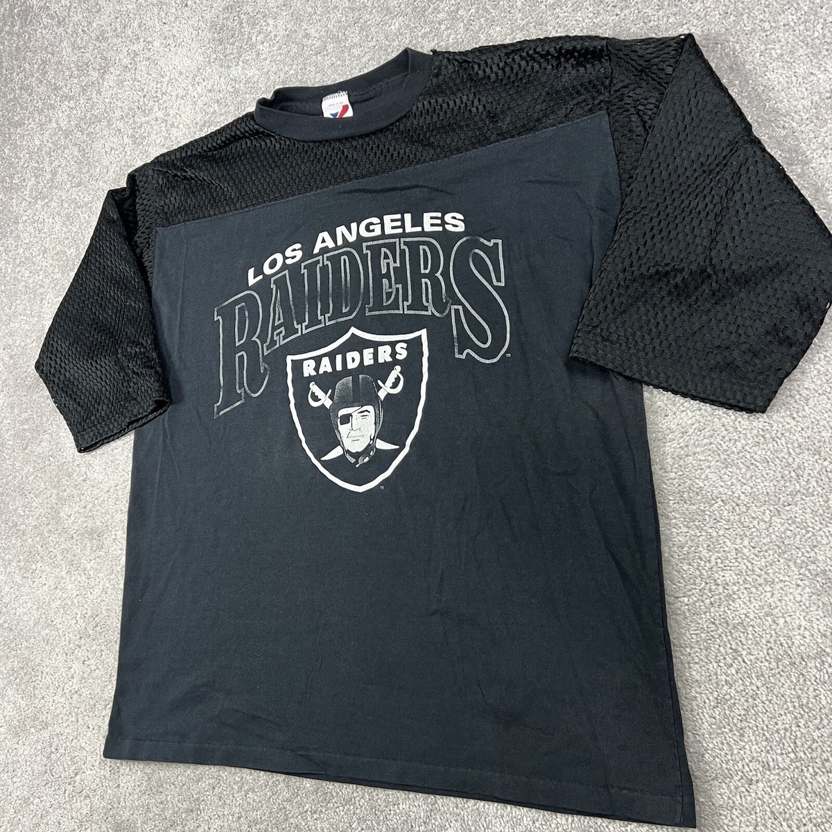 USA製　レイダース　シャツ　vintage Los Angeles フェード Vintage LA Raiders Shirt Mens XL Jersey Top Black Made In USA