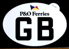 Werbe-Aufkleber P&O Ferries GB Länderzeichen Great Britain LKW Caravan 80er