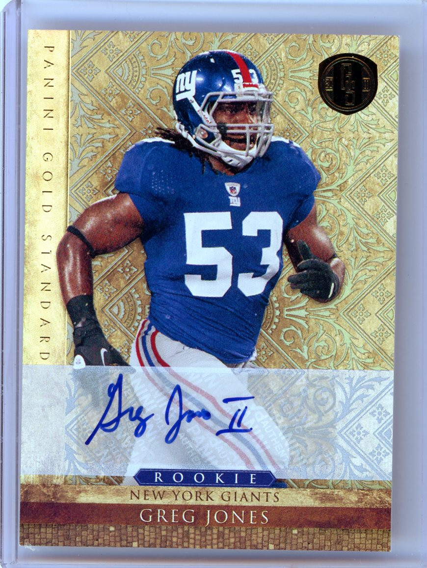 Greg Jones Panini Gold Standard #185 Silver Signature