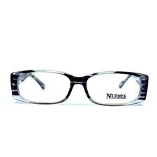 Nutmeg Collection NM-212 bk Eyeglasses Frames Black gray Acetate 51-16 140 mm