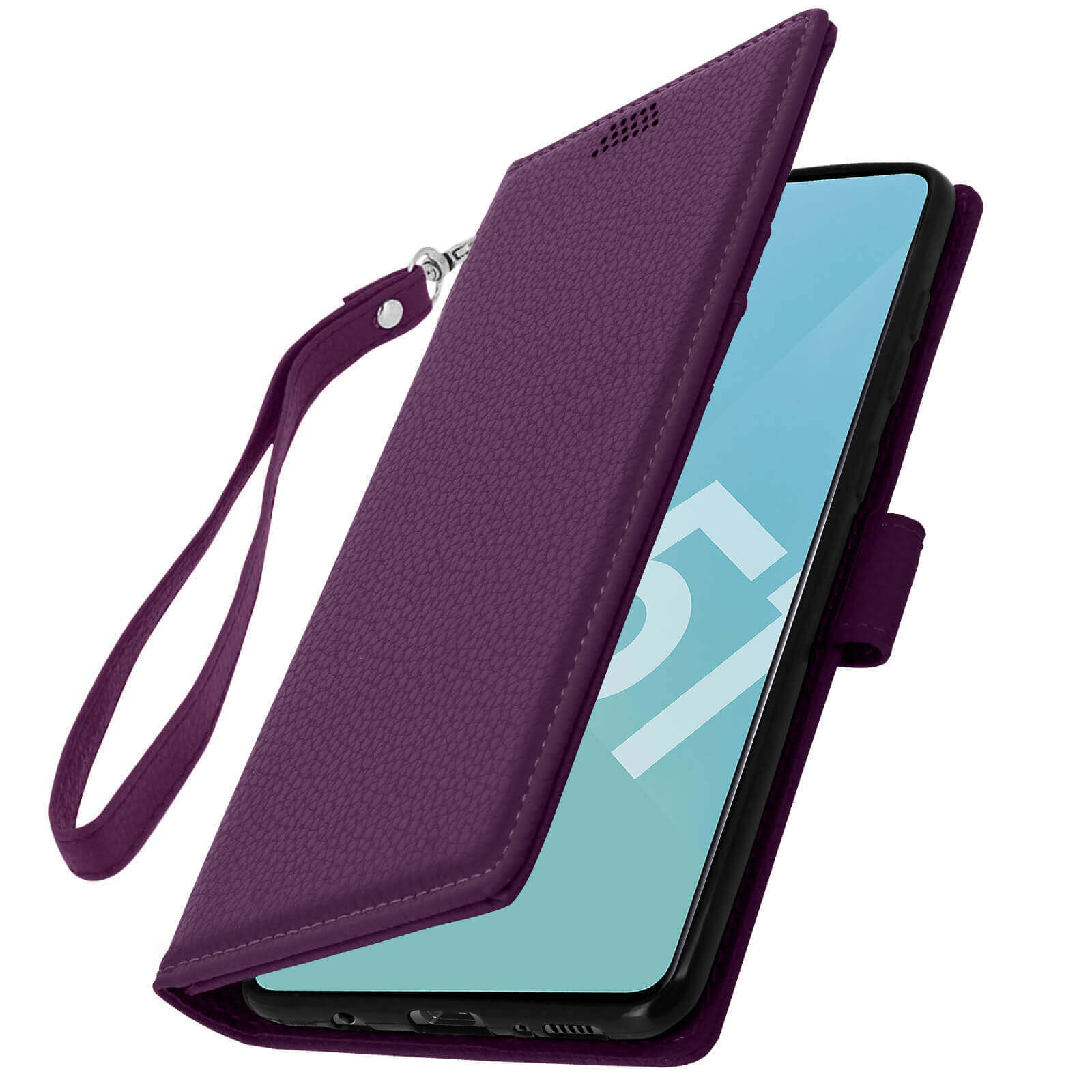 Funda libro cartera con F. Soporte para Samsung Galaxy A51 - Violeta
