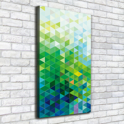 Leinwand-Bild Kunstdruck Hochformat 50x100 Bilder Abstrakte Dreiecke