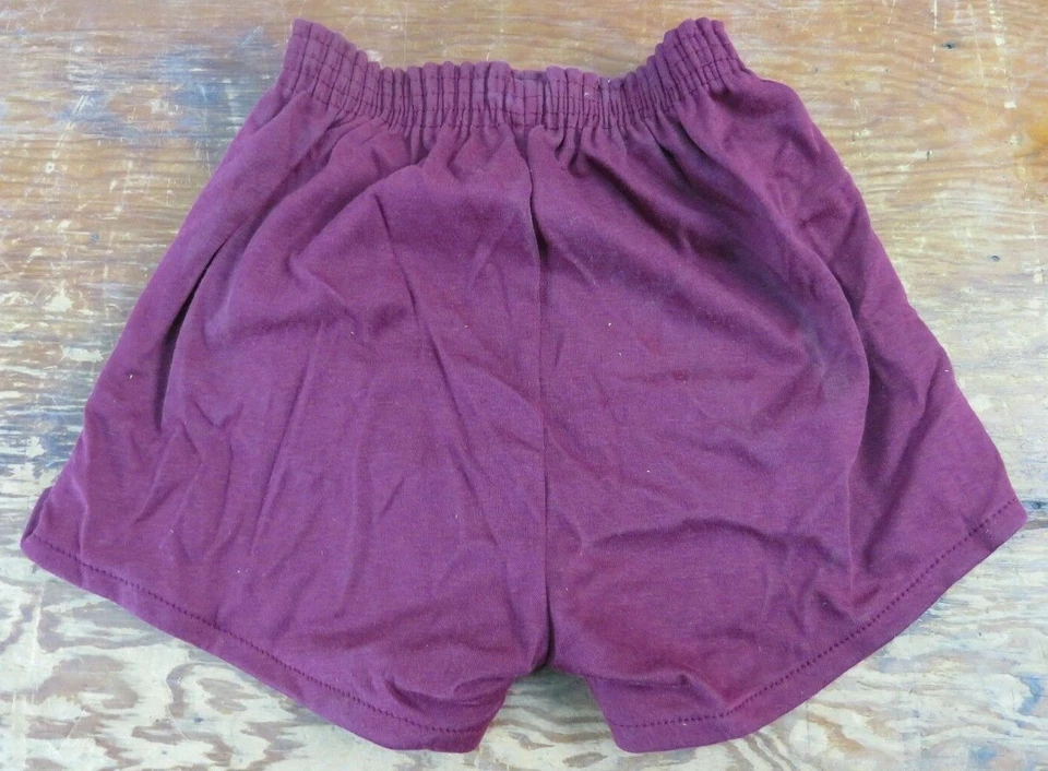 Pantalones Cortos De Colección NOS Años 70 Dodger Gimnasio Correr Talla Juvenil Granate Foto 2 de 4