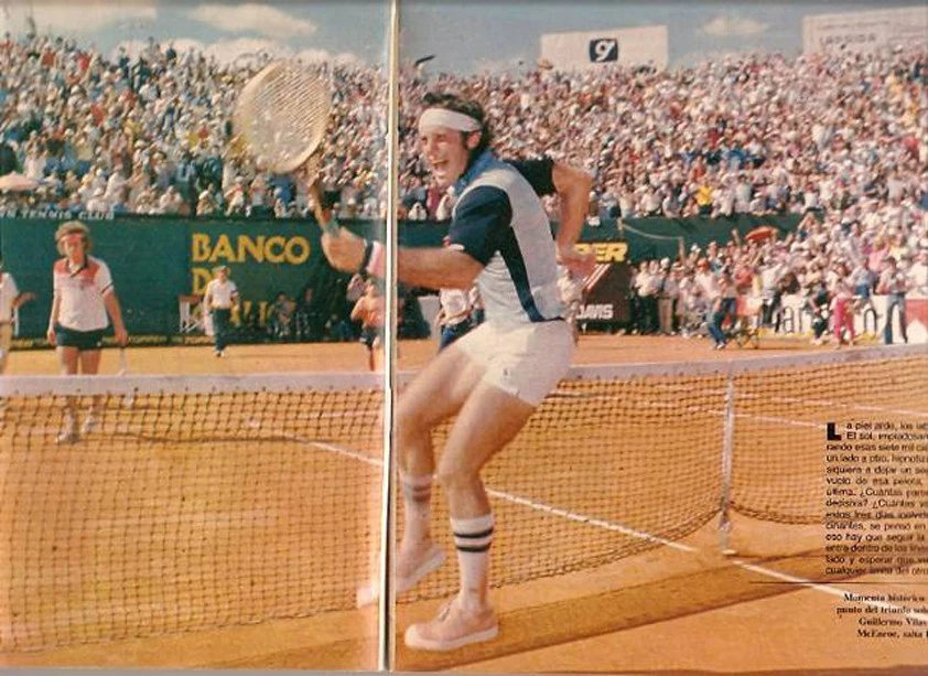 TENIS GUILLERMO VILAS DAVIS TAZA FOTOS A COLOR 1980 Foto 2 de 2