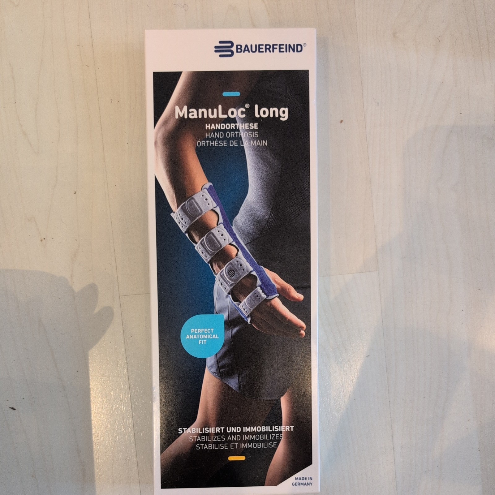 Handgelenkorthese Bauerfeind ManuLoc long, Größe 1, Farbe Titan