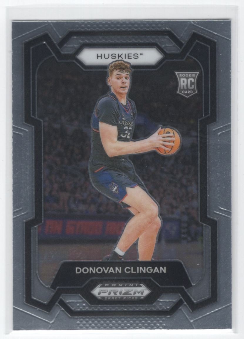 #95 2024-25 Prizm Draft Picks Base Donovan Clingan Rookie
