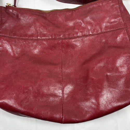 VTG HOBO Internationa Shoulder Bag Soft Distressed Leather Purse Handbag Red Y2K - Picture 21 of 24