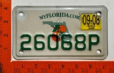 2008 Florida Motorcycle License plate