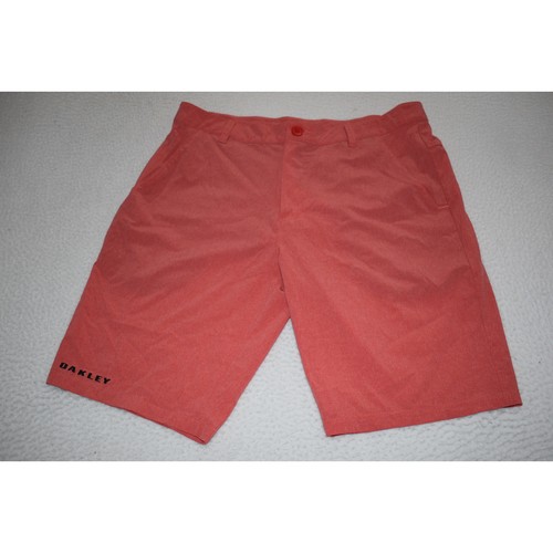 Oakley Golf Shorts Mens Size 32 Wicking Performance Flat Front Polyester Pink - Picture 2 of 6