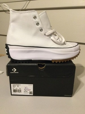 Converse Run Star Hike 166799C Men's High Top Sneakers White Black Gum Suede