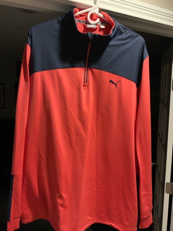 Puma Cloudspun 1/4 Zip Colorblock Flamingo/Sky Size XXL