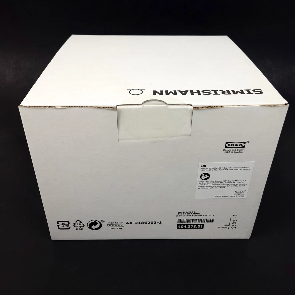 Ikea SIMRISHAMN Table Wall Lamp Chrome Plated Opal Glass 6" 404.378.01 New - Image 3 of 4