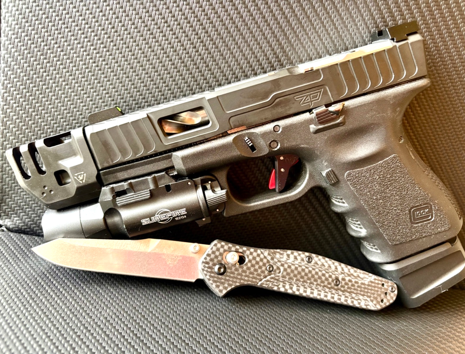 Compensated Glock Zaffiri Slide + Threadless Compensator For Glock 19 Gen 3 Full G19 ...