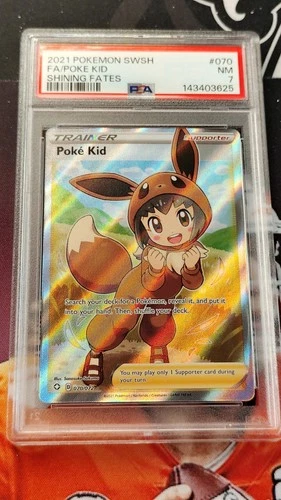 Poke Kid Full Art PSA 7 2021 Pokemon Sword & Shield Shining Fates 70