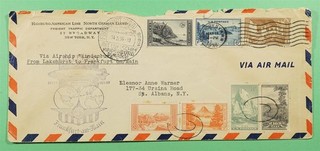 DR WHO 1936 HINDENBURG ZEPPELIN FIRST FLIGHT LAKEHURST TO GERMANY LTR w37111