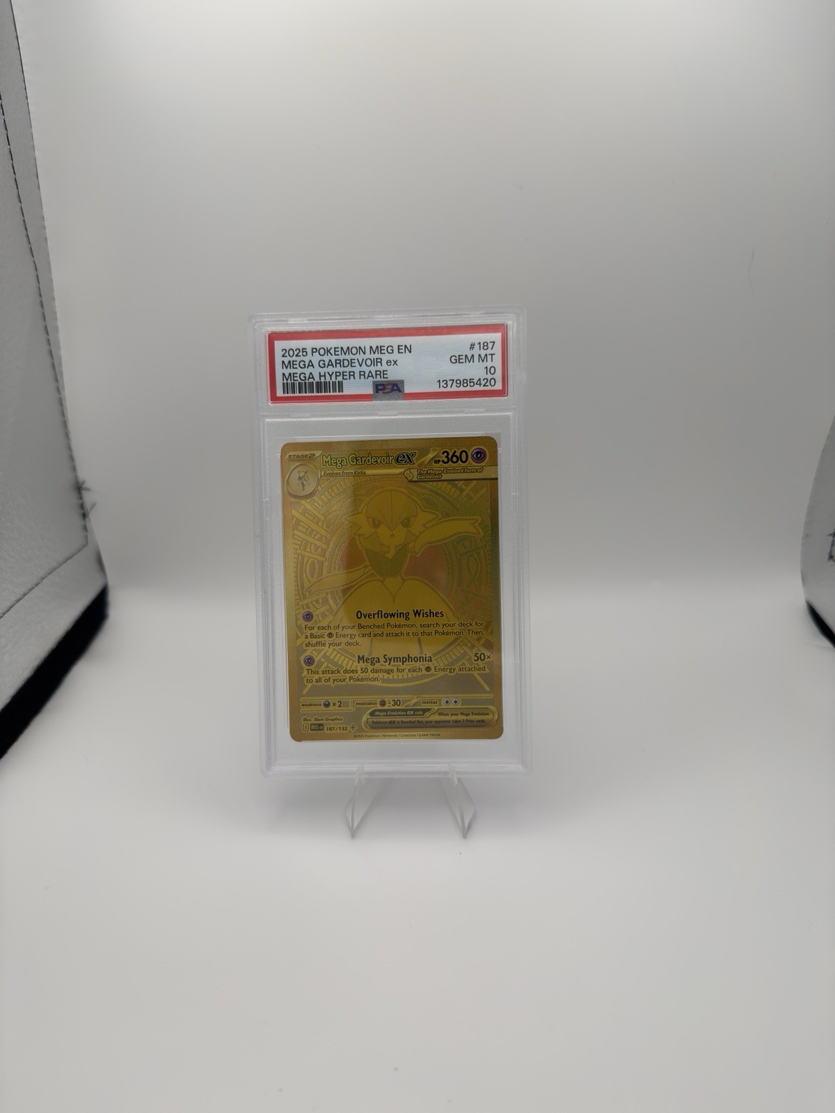 2025 Pokemon MEG EN Mega Hyper Rare #187 Mega Gardevoir ex PSA 10 GEM MINT view 7