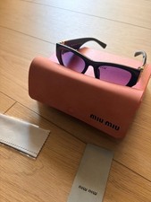 Miu Miu 1AB5S0 Women's Rectangle Sunglasses - Black