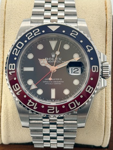 Rolex GMT-Master II 126710BLRO Silver Jubilee Bracelet with Red and Blue Bezel