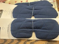 Auden Quilted Jersey Eye Mask Blue One Size Sleep Mask Recycled Polyester NEW