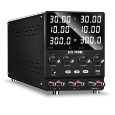 Dual DC Power Supply Variable: 30V 10A Adjustable Switching Regulated Series
