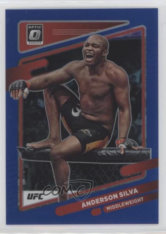 2022 Panini Donruss Optic UFC Blue Prizm 24/99 Anderson Silva #27 0zz3