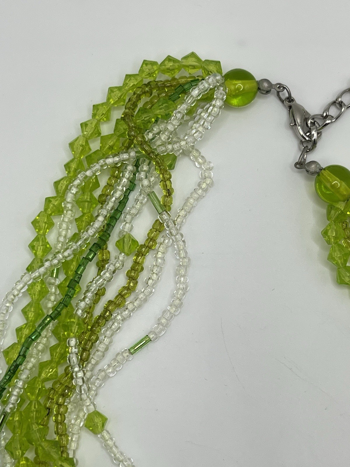 Multi Stranded Multicolor Glass Seed Bead Necklac… - image 8