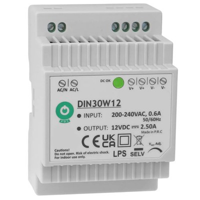 POS DIN30W AC/DC Hutschienen-Netzteile 5V/12V/15V/24V/48V, Ausgang einstellbar