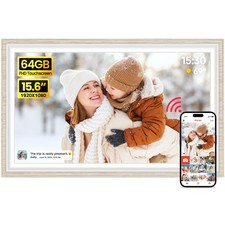 64GB Frameo 15.6" Digital Picture Frame Large 1920 x 1080 IPS FHD Touch Scree...