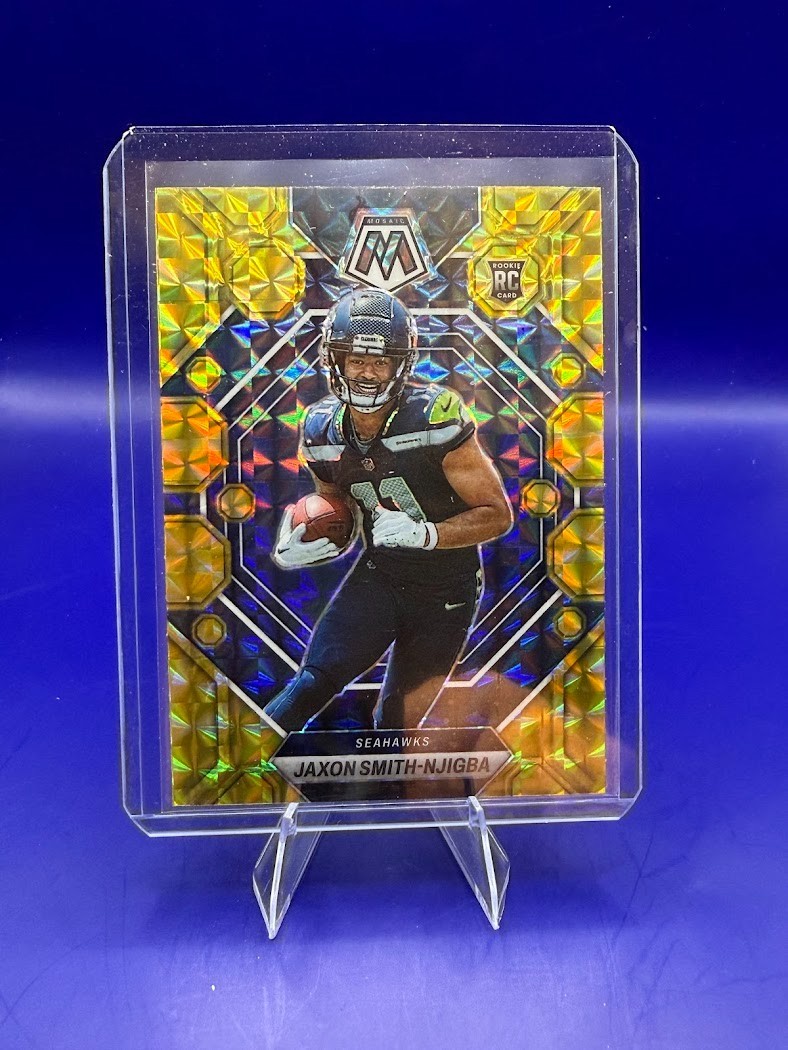 2023 Panini Mosaic - Rookies Jaxon Smith-Njigba #331 Reactive Yellow Mosaic