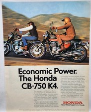 1974 Honda CB-750 K4 Motorcycle Vintage Print Ad Man Cave 70s