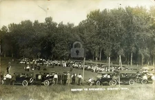 c1914 Comfrey Vs Springfield Minnesota Early Automobile RPPC Photo Postcard COPY