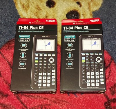 NEW Lot of 2 TEXAS INSTRUMENTS TI-84 PLUS CE Graphing Calculator FACTORY SEALED 