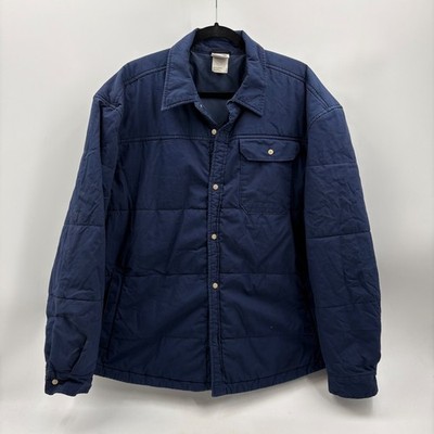 The North Face Mens Blue Quilted Shirt Jacket Shacket Medium NF0A7ZYK