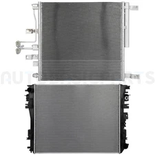 Aluminum Radiator & AC Condenser Cooling Kit For 2014 2015 2016-2018 Ram 1500