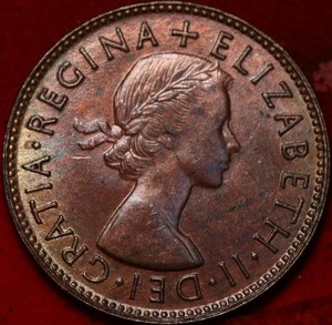 Uncirculated 1953 Australia 1/2 Penny Foreign Coin