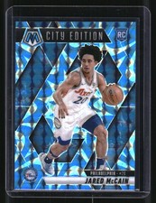 2024-25 Panini Mosaic #277 Jared McCain City Edition Blue Reactive A7E
