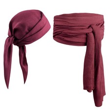 Pirate Costume Head Scarf Wraps Sash Belt Waist Bandana Pirate Headband for M...