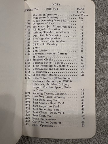 1969 Special Instructions #107 & Safety Rules - Belt Railway Co. of Chicago - Picture 5 of 8