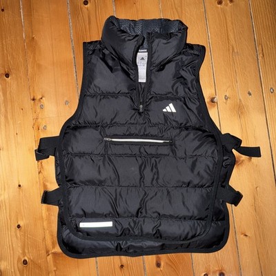 Adidas Vest Black Carrera ULT CTE Running Puffer Quarter Zip Pocket size M