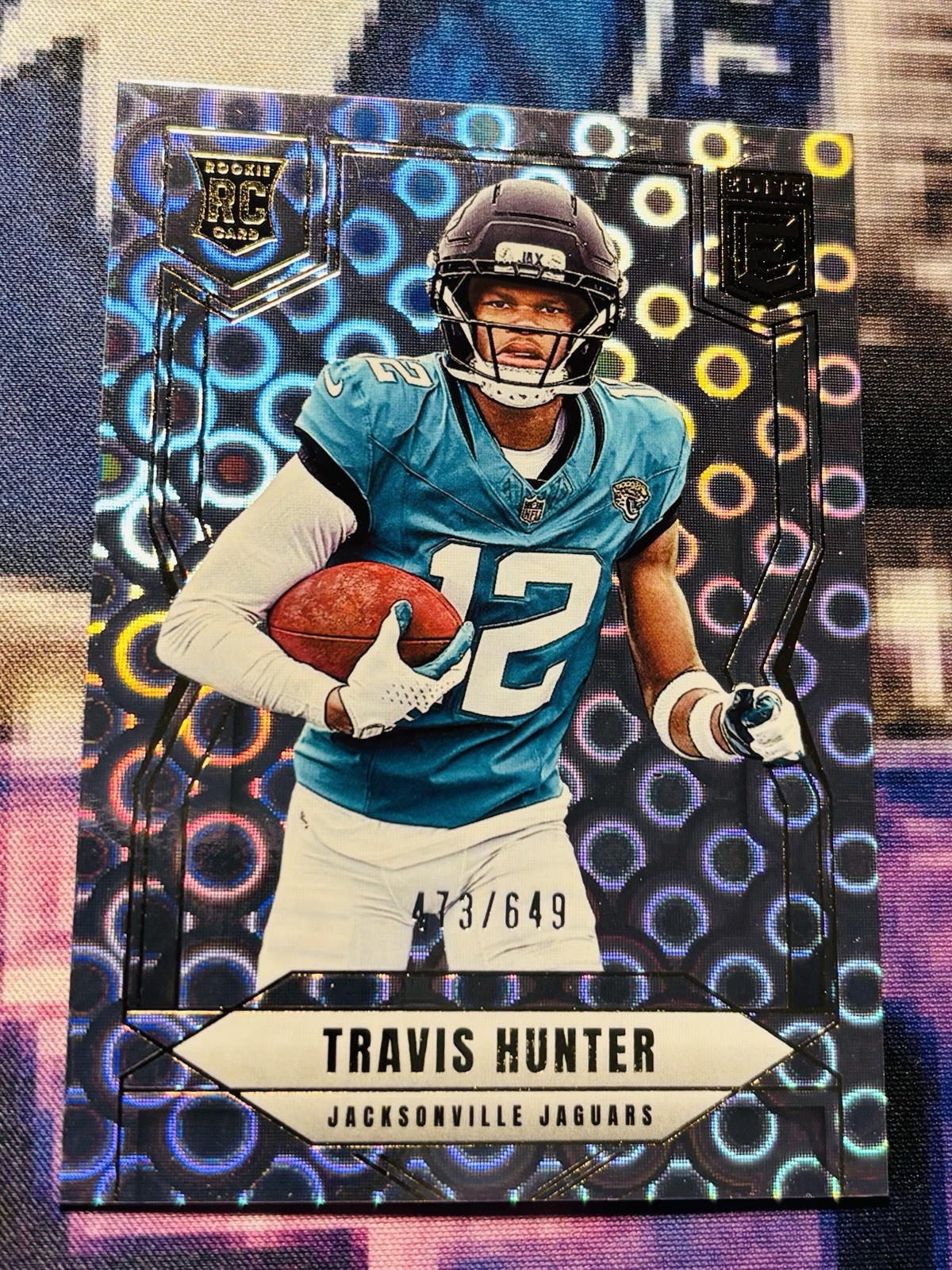 2025 Donruss Elite Travis Hunter RC Lavender Pyramids SP /649 Jaguars #114