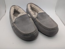 UGG Ansley Women's Slipper Sz 9 Light Grey Suede Moccasins Comfort Cozy Cabin