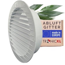 100mm Abluftgitter L&uuml;ftungsgitter mit Fliegengitter f&uuml;r Wohnmobil K&uuml;che Bad