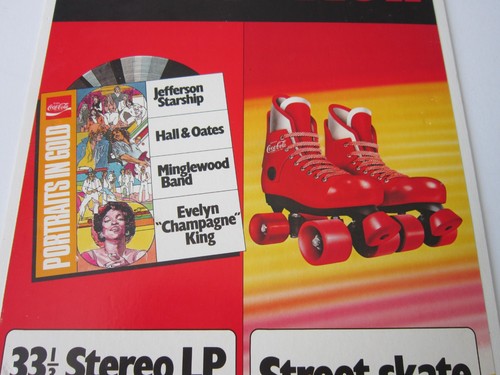 1980 COKE Coca Cola ROCK & ROLL Skates & VINYL LP ALBUM Offer POSTER - Picture 3 of 5